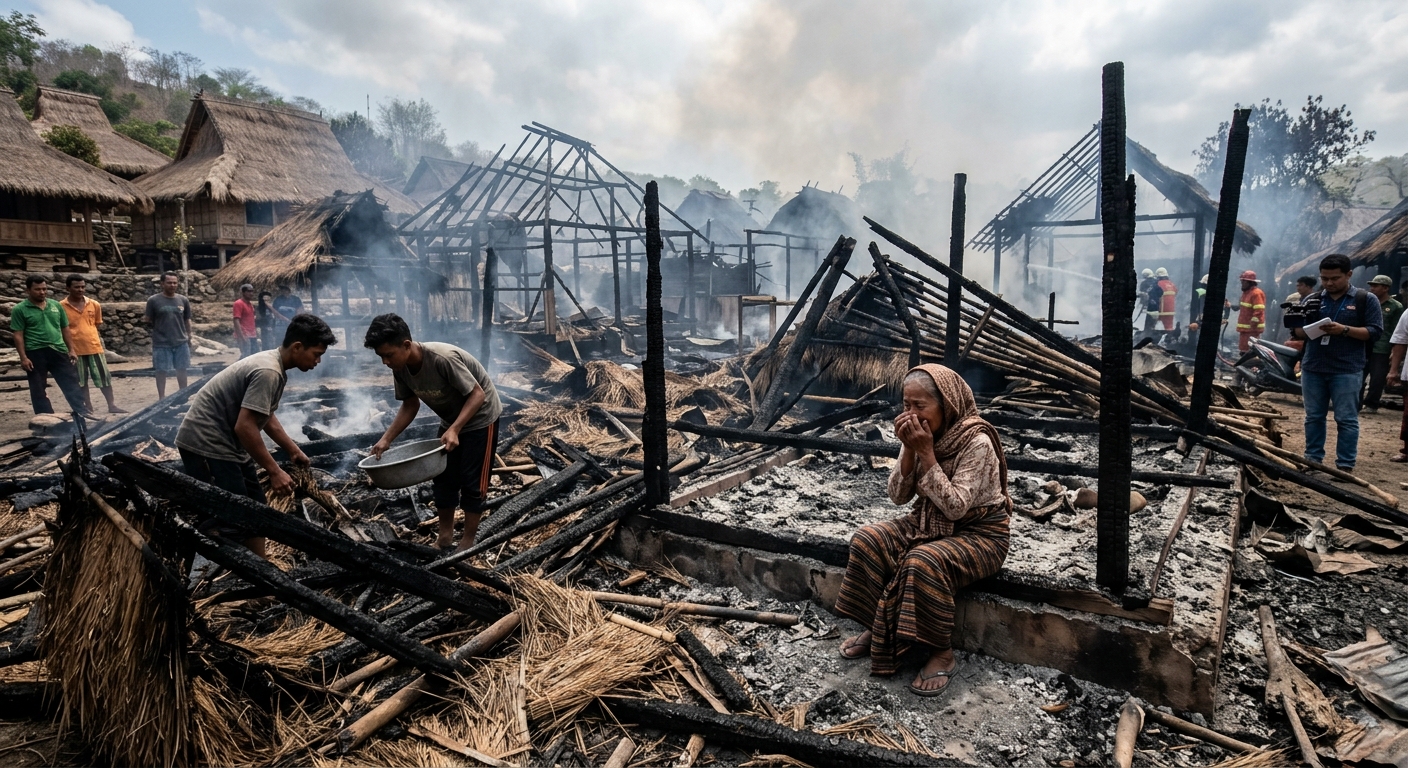 Sade Traditional Village Fire: When the Flames Destroyed More Than Houses, But Also Part of Sasak Cultural Life